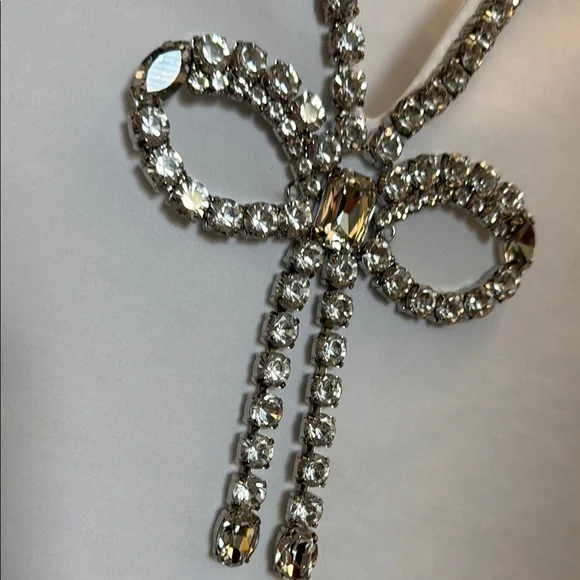 AREA White Dress with Crystal Detail - Picture 12 of 12